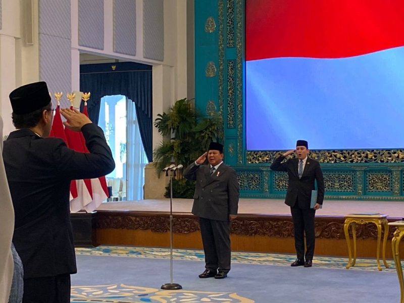 Prabowo Lantik Menteri Baru 8 September Kemarin